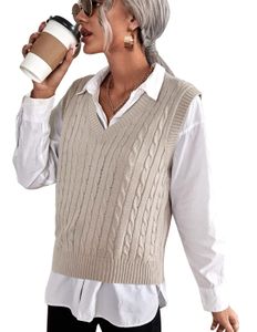 Cable Knit Sweater Vest