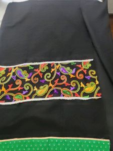 Black Embroidered Fabric