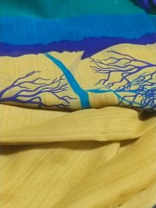 Beautiful Georgette Saree Without Blouse