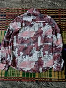 Abstract Print Button-Down Shirt