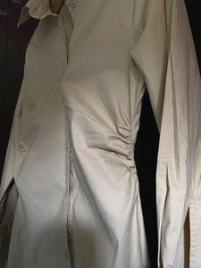 ✨ H&amp;M Gathered Poplin Shirt Dress 👗