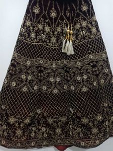 Velvet Embellished Lehenga Choli Set