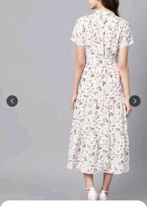 Off White &amp; Olive Green Floral Print