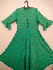 Green Printed Dress