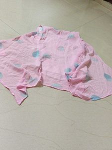 Cute Girls&#39; T-Shirt with Scarf