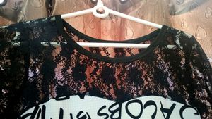 Black And White Party Wear Mini Dress.