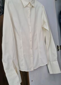 Park Avenue Women&#39;s Off White Formal Shirt