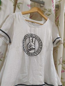 Cute White Graphic Tee