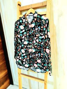 Multicolor Floral Shirt Size-38