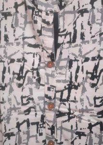 White &amp; Black Kurta For Women