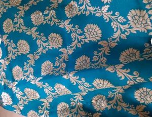 Green Floral Dress Material