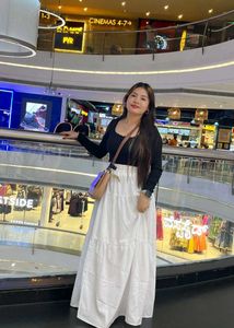Flared White Skirt