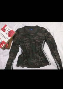 Camouflage Print Top