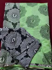 Chanderi Cotton Saree Paired With Blouse