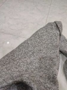 Grey Wool Blend Coat