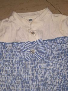 Cute Blue Striped Top