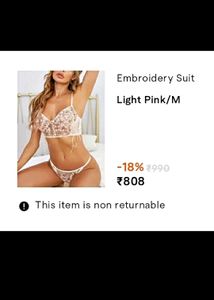 Urbanic&#39;s Cute And Sexy Pastel Pink Lingerie Set Size M