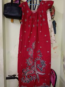 Red Paisley Nightgown