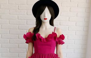 Magenta Ruffle Dress