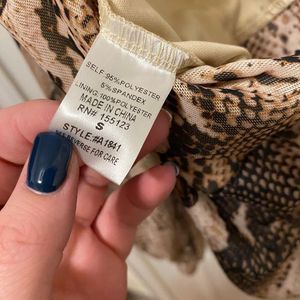 Windsor Snake Print Bell Sleeve Top