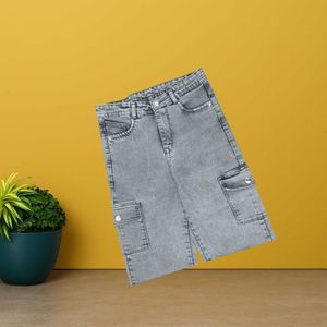 women Grey Cargo Jeans size 28 (P-7)