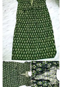 Green Floral Dress nighty combo 3