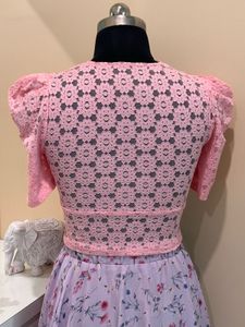 Pink Lace Top &amp;