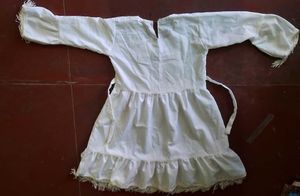White Dress with Colorful Embroidery
