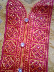 Yellow Embroidered Kurta