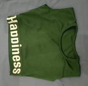 Casual Top With Under Set In Dark Green Colour