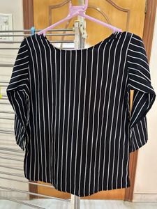 Striped Black &amp; White Top