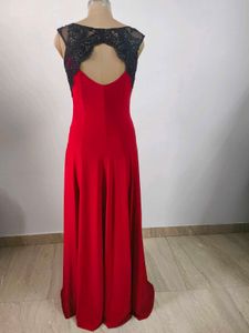 Red Lace Top Gown