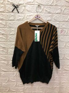 Stylish Color Block Knit Top