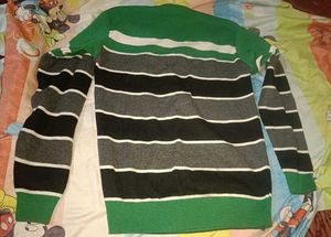 Mens Striped Knit Sweater