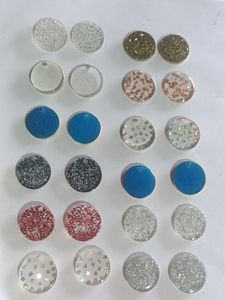 Set Of 12 Pieces Combo Resin Earrings Without Hook