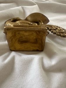 Antique Brass Peacock Lamp/ Anapakshi