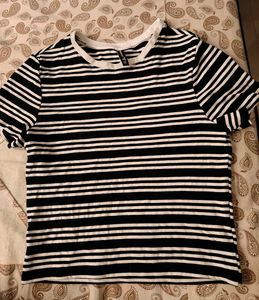 Striped Black &amp; White Tee