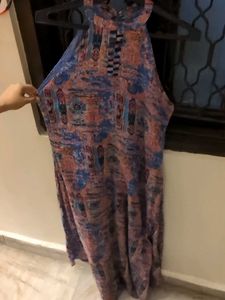 Printed Halter Neck Dress