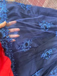 Elegant Navy Blue Ethnic Gown