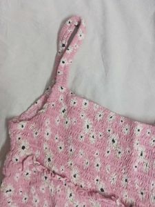 Pink Floral Fitting Top