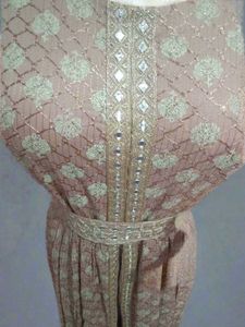 Pink Floral Embroidered Dress