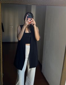 RESERVED OPEN-FRONT LONGLINE BLAZER
