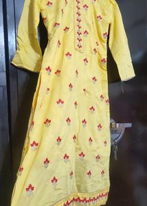 Yellow Sharara Suit With Dupatta 36 Bust