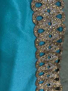 Net Saree With Golden Border