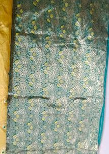 A Beautiful Silk Saree With Readymade Blouse