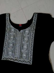 Elegant Black Kurta Set With Dupatta