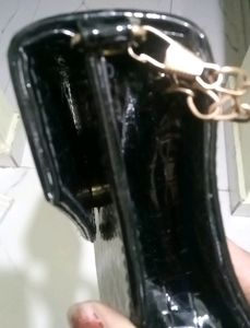 Black Structured Sling Bag
