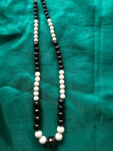 White Black Pearl Necklace