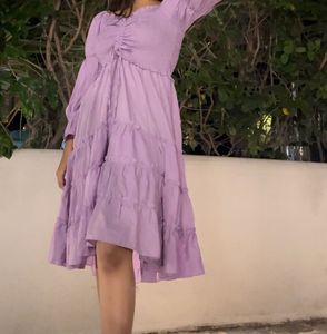 Purple Mid Length Dress