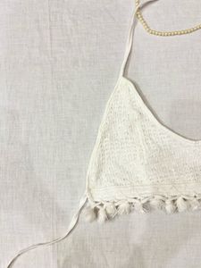 Crochet Halter Top with Tassels